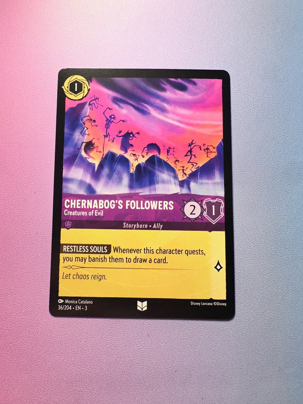 chernabogs followers [fantasia] - 36/204 (uncommon) — lorcana: into the inklands